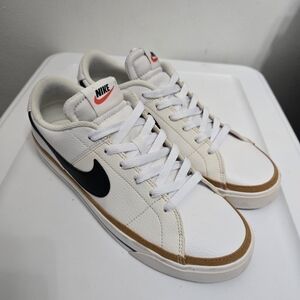 Nike Court Legacy White Desert Ochre Sneakers Size 8.5